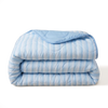 Couette d'été lavable | IceSilk™ rafraîchissant | Bleu rayé