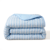 Couette d'été lavable | IceSilk™ rafraîchissant | Rayé bleu clair