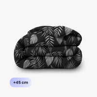 HappyBed Black Leaves - Duvet for all seasons + tuck-in flap