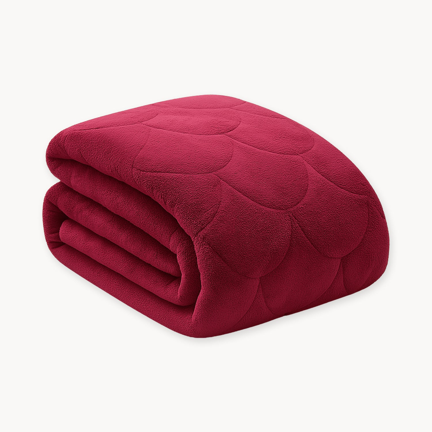 HappyBed Bettdecke | Teddy Bordeaux | Für das ganze Jahr - SKU: 8717752094684