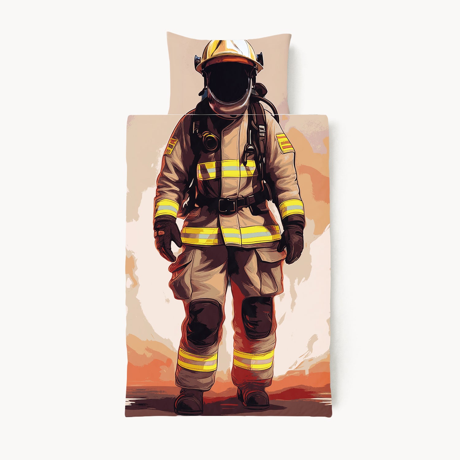 HappyBed Kids duvet for all seasons + pillowcase - Fireman