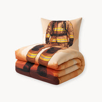 HappyBed Kids duvet for all seasons + pillowcase - Fireman