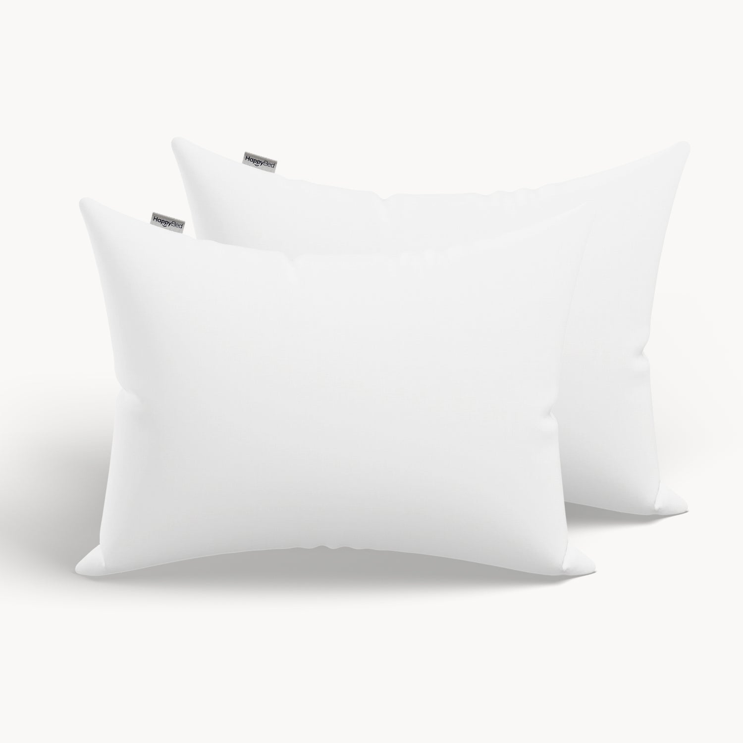 HappyBed Premium Pillowcase | Off White | Set of 2 | Percale Cotton