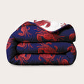 HappyBed x A Fish Named Fred colorful double-faced coastal crab duvet for year-round use