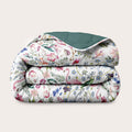 HappyBed x A Fish Named Fred double-faced colorful Flamingo duvet for year-round use