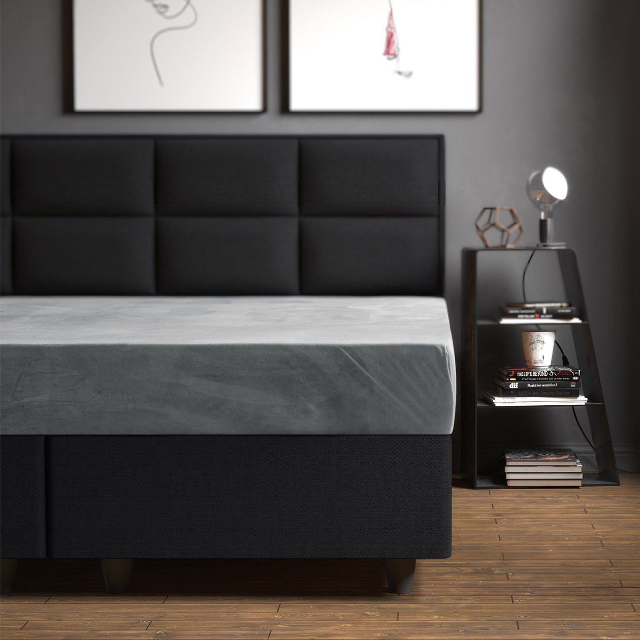 HappyBed Fitted Sheet | Velvet Grey