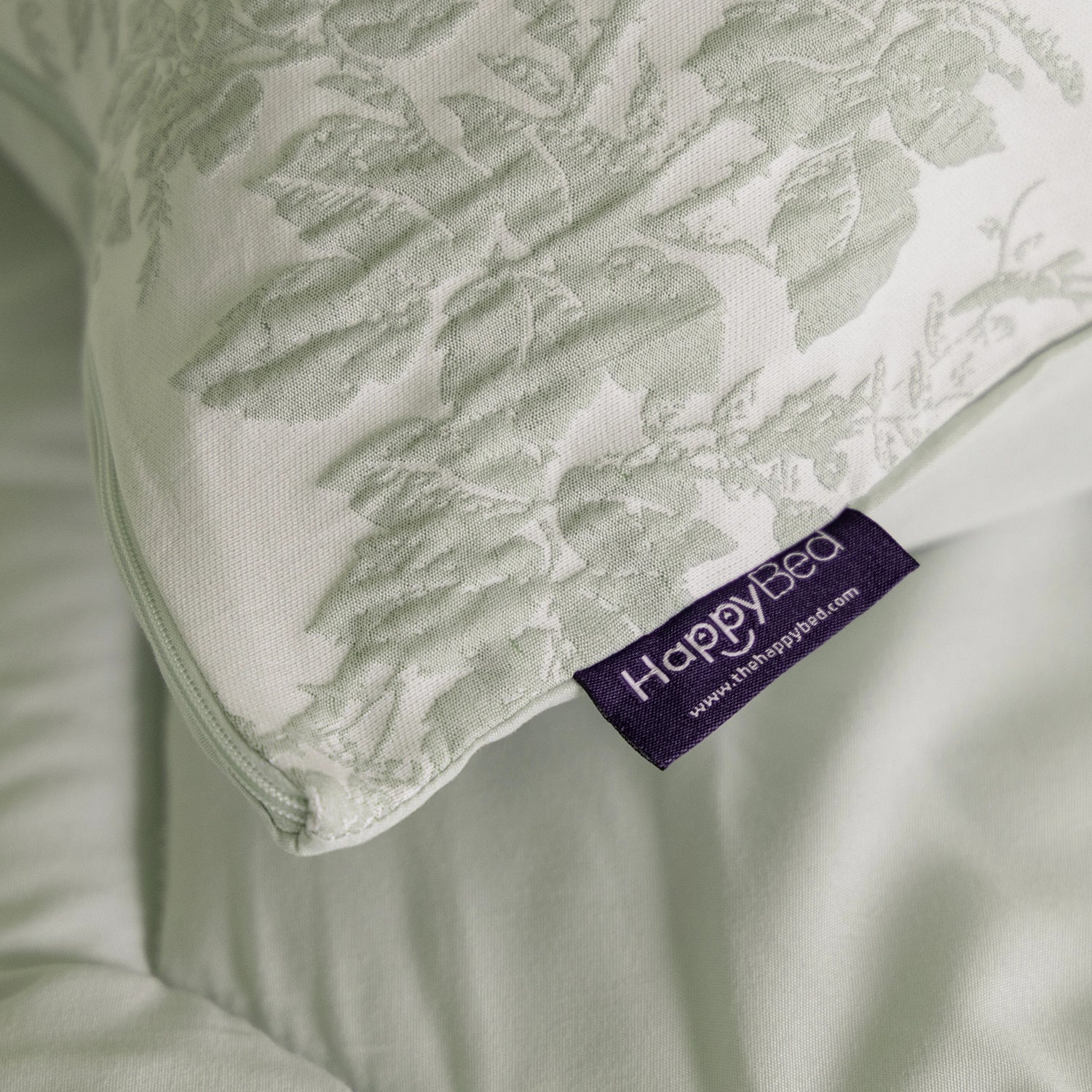 HappyBed Kussenslopen | Jacquard Mint | Set van 2