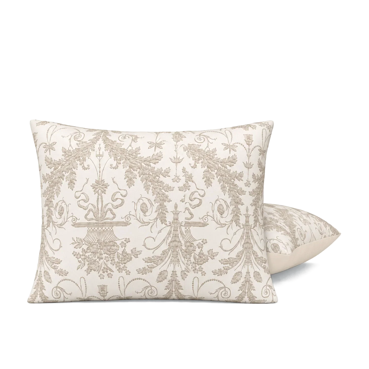 HappyBed kussenslopen Jacquard taupe set van 2