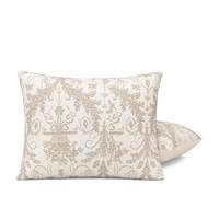 HappyBed kussenslopen Jacquard taupe set van 2