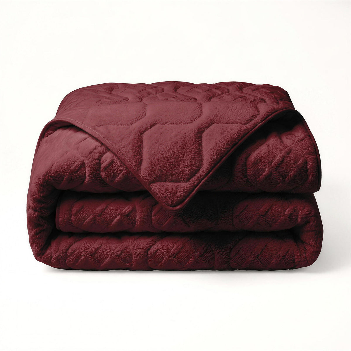 Wasbaar All Season Dekbed | Teddy | Jacquard | Bordeaux
