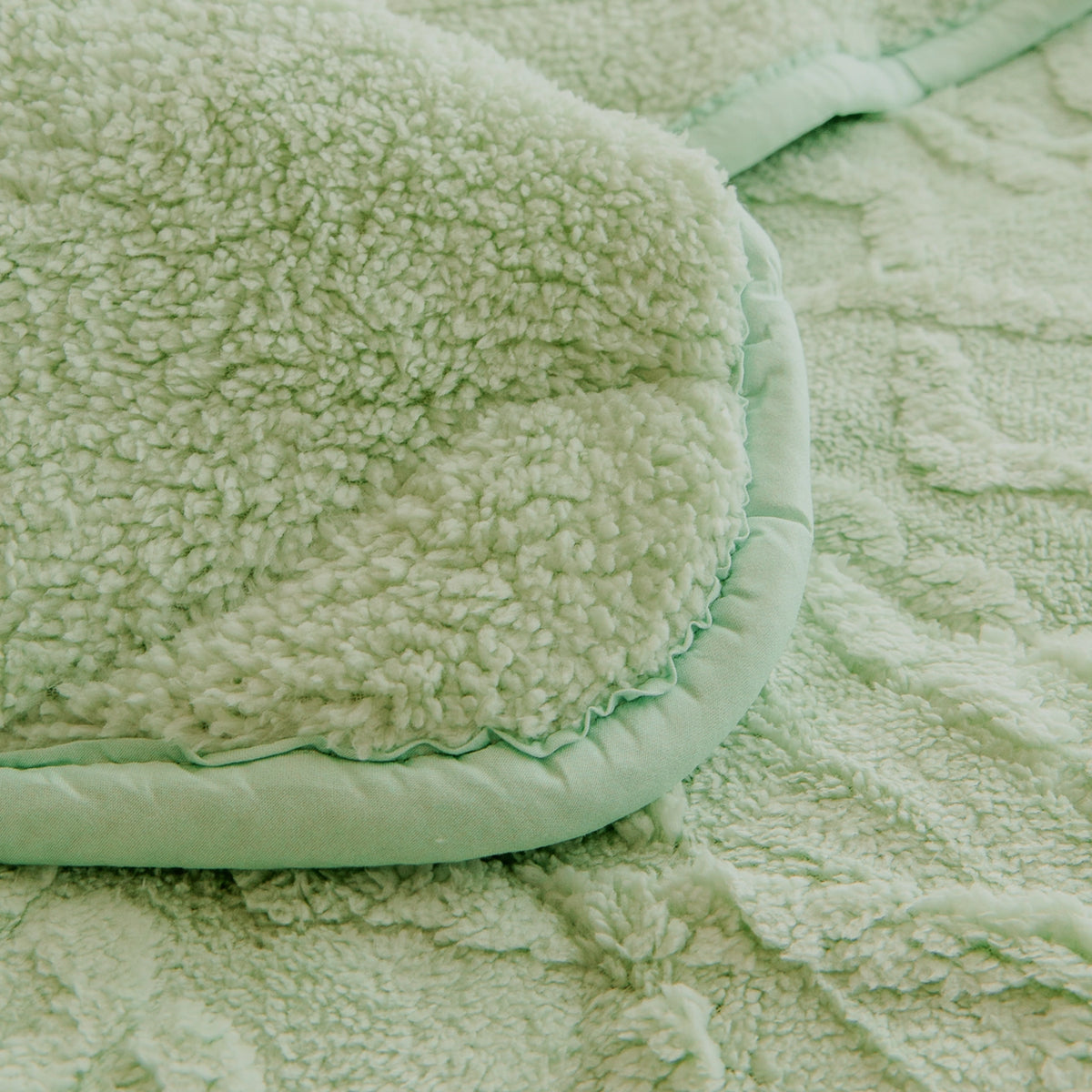 Wasbaar All Season Dekbed | Teddy | Jacquard | Groen