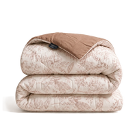 HappyBed all-season Jacquard dekbed in bruin, wasbaar en hypoallergeen