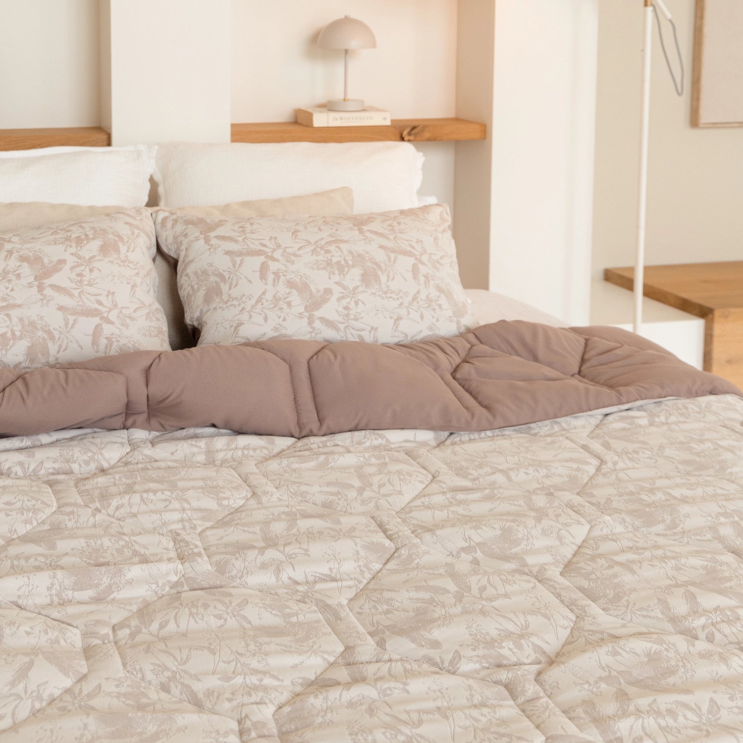 HappyBed Wasbaar All Season Dekbed | Jacquard | Brown