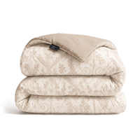 Taupe HappyBed Wasbaar Jacquard all season dekbed voor luxe en comfort