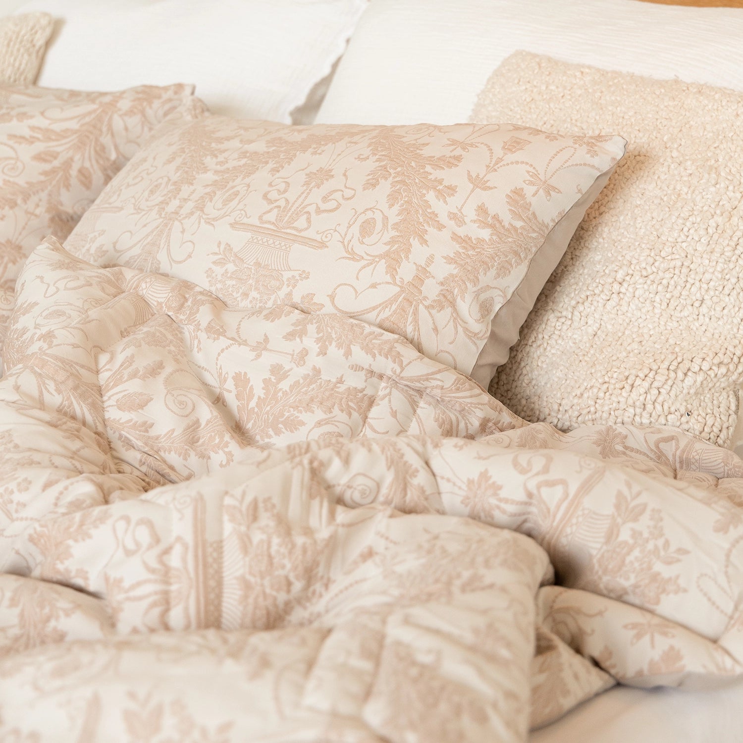 HappyBed Wasbaar All Season Dekbed | Jacquard | Taupe