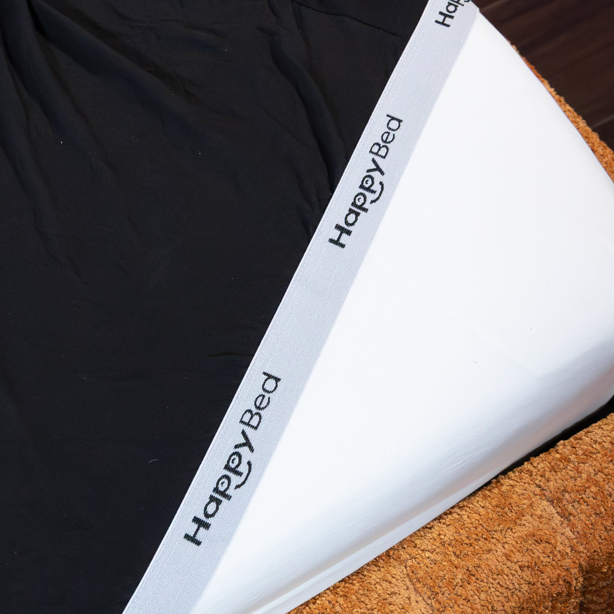 HappyBed Fitted Sheet | Cotton | Jersey Black