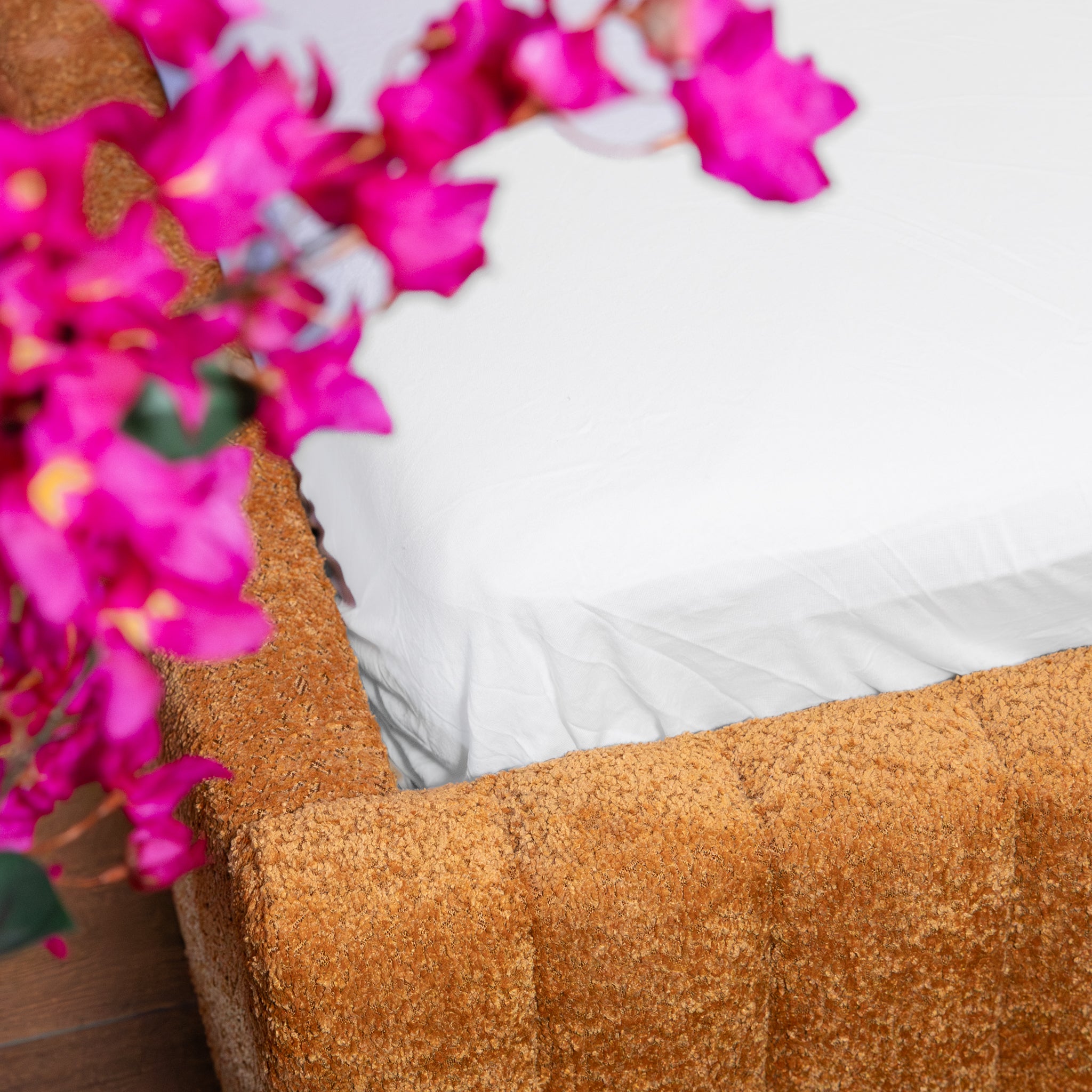 HappyBed Fitted Sheet | Cotton | Jersey White