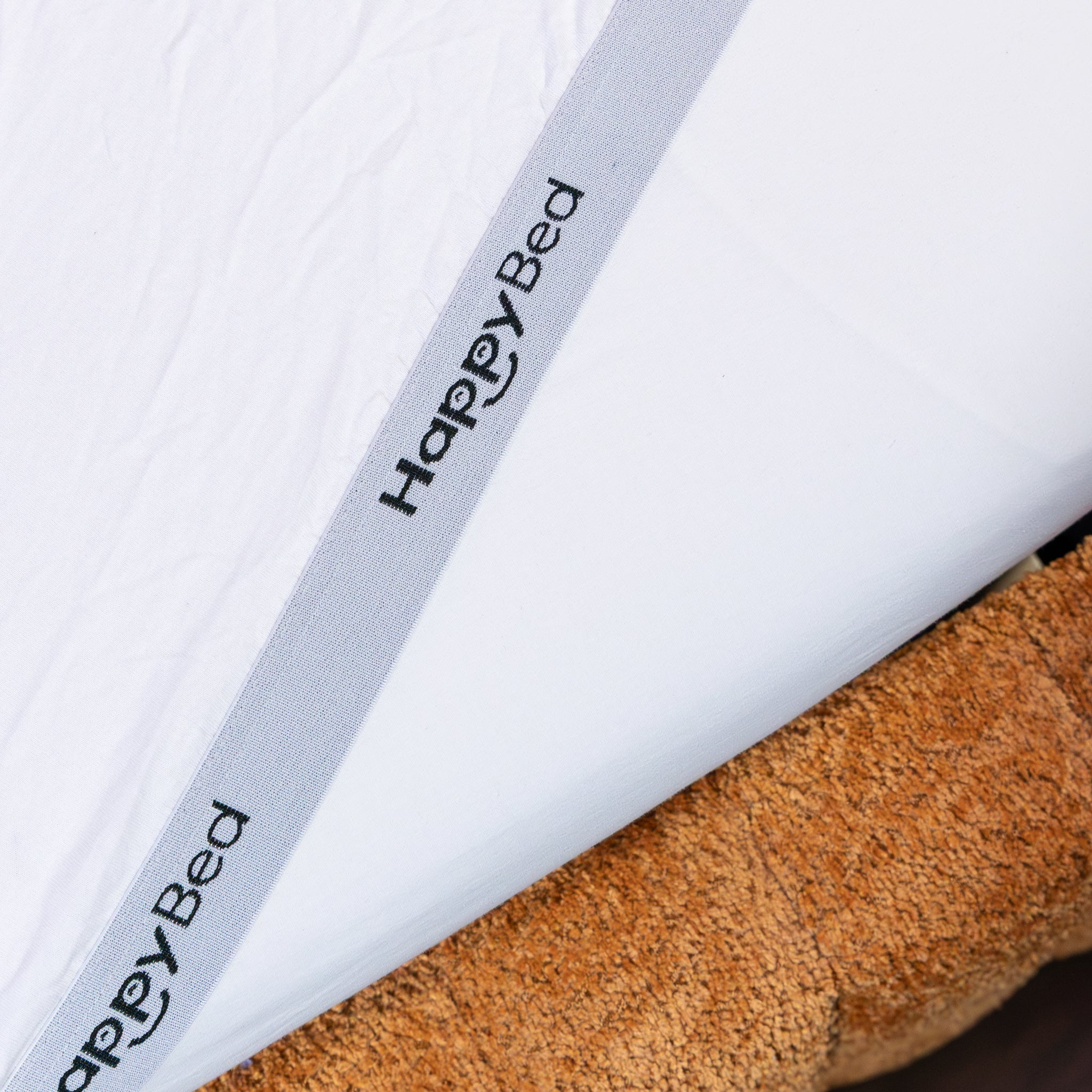 HappyBed Fitted Sheet | Cotton | Jersey White