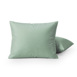 Kussenslopen | Katoen Satijn | Houndstooth Green | Set van 2