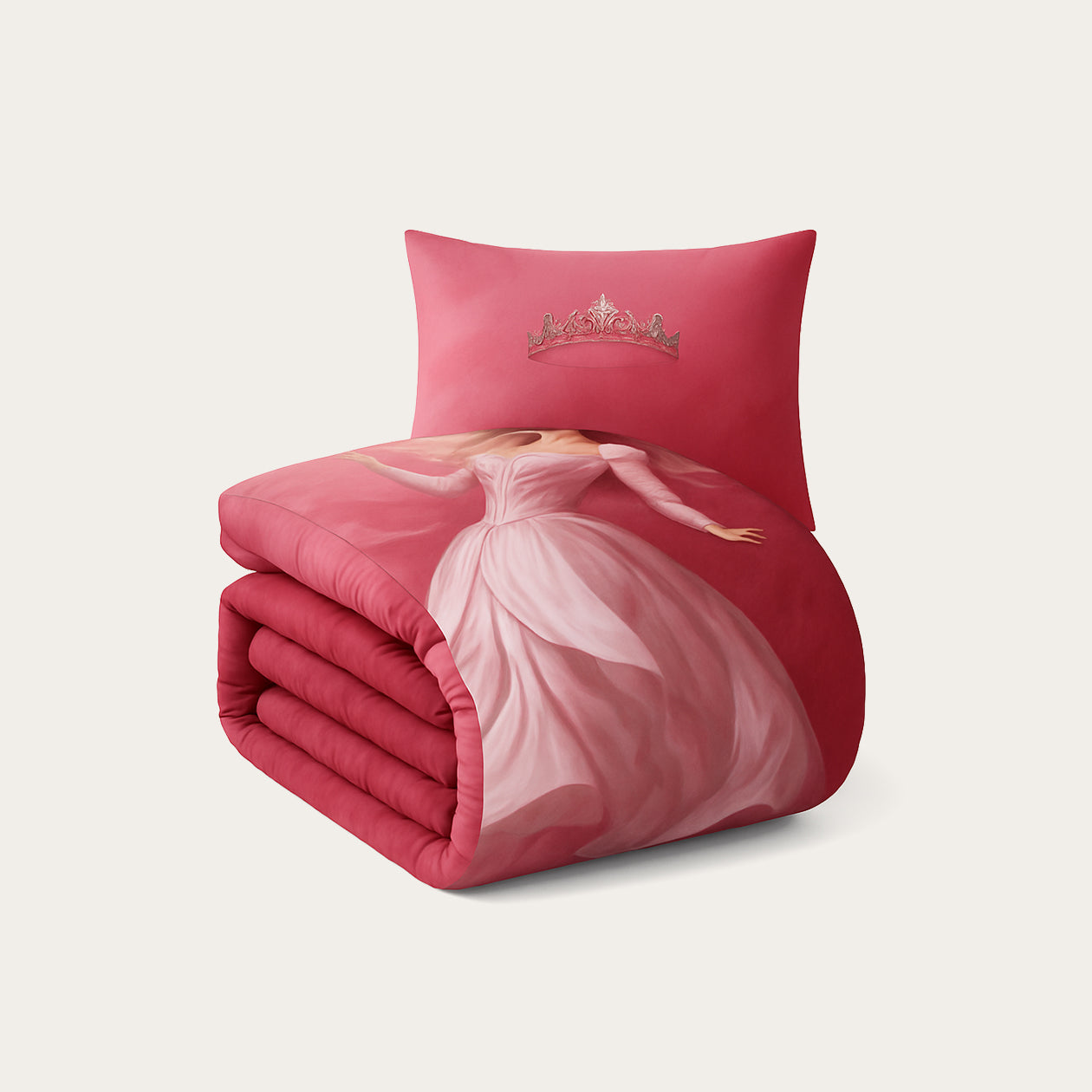 HappyBed Kinderbettdecke | Prinzessin | Für das ganze Jahr + Kissenbezug - SKU: 8717752114641