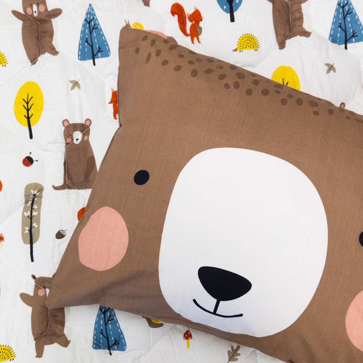 HappyBed Kids Kissenbezug | Bobby Bear | 100% Baumwolle