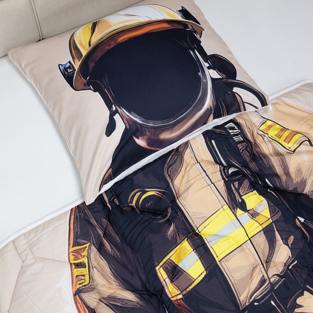 HappyBed Kids Dekbed | Fireman | Voor het hele jaar + kussensloop (B)