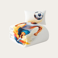 HappyBed Kids Dekbed | Footballer | Voor het hele jaar + kussensloop (B)