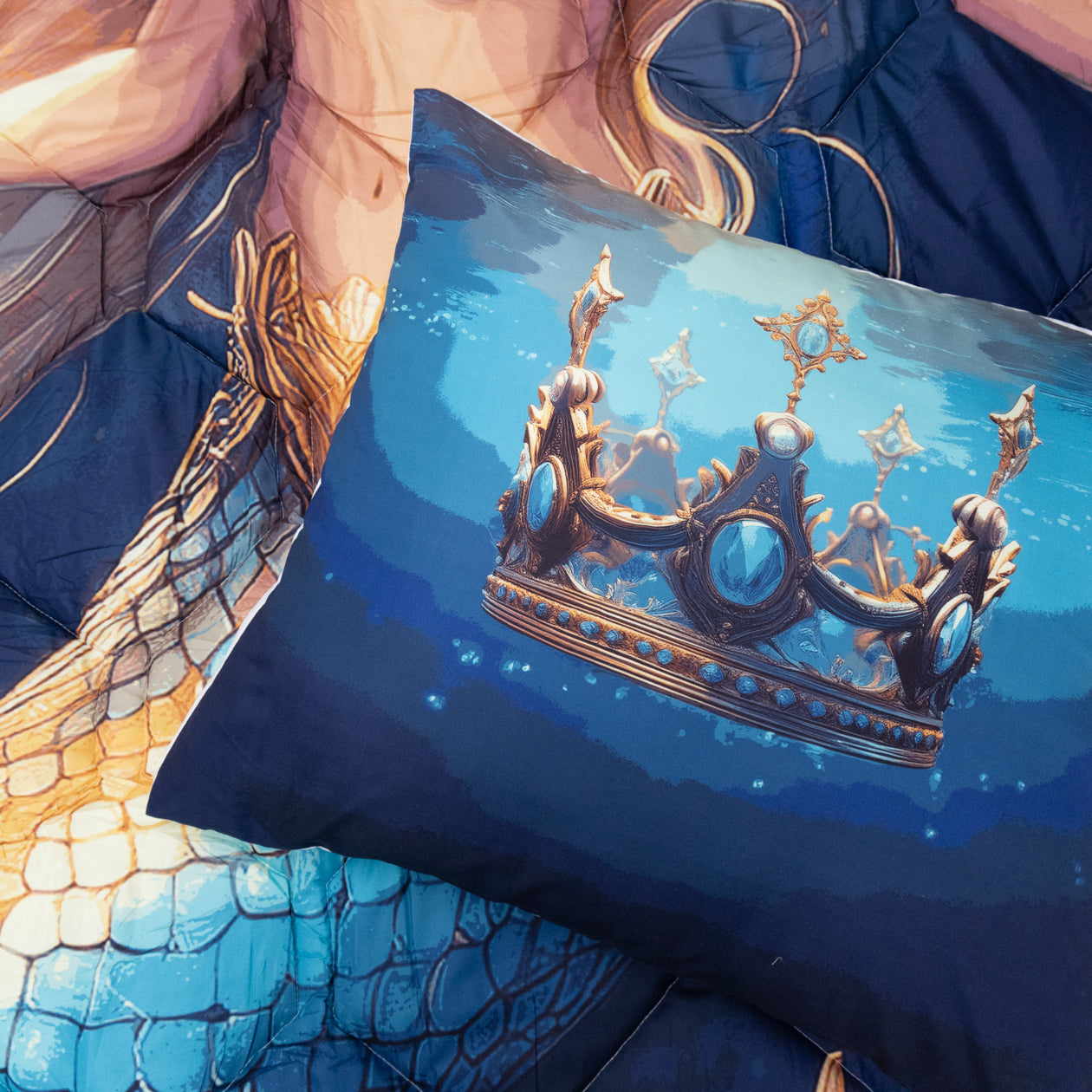 HappyBed Kids dekbed voor het hele jaar + kussensloop - Mermaid (B)