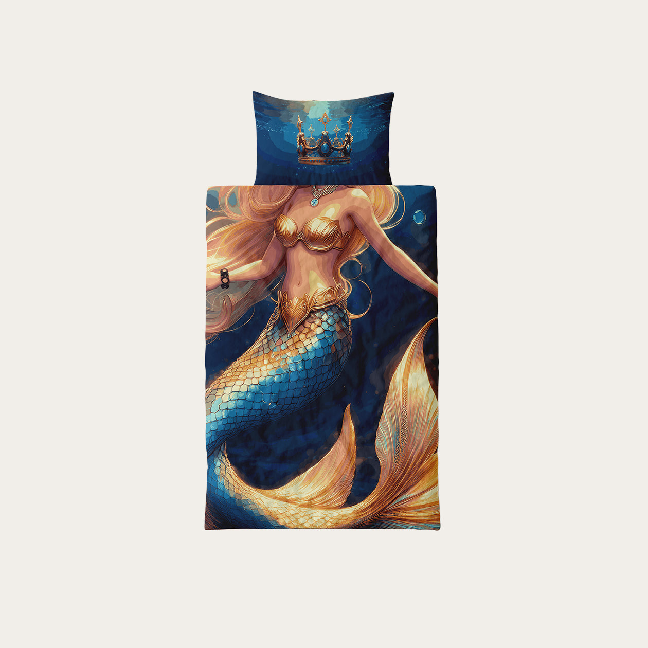 HappyBed Kids duvet for the whole year + pillowcase - Mermaid