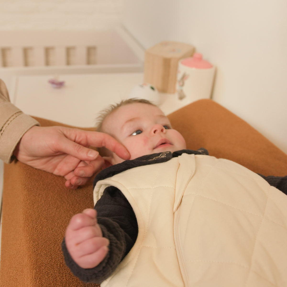 HappyBed weighted baby sleeping bag | Taupe