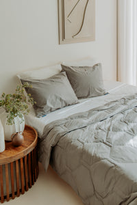 Pudebetræk | Feather Down | Grey | Sæt med 2