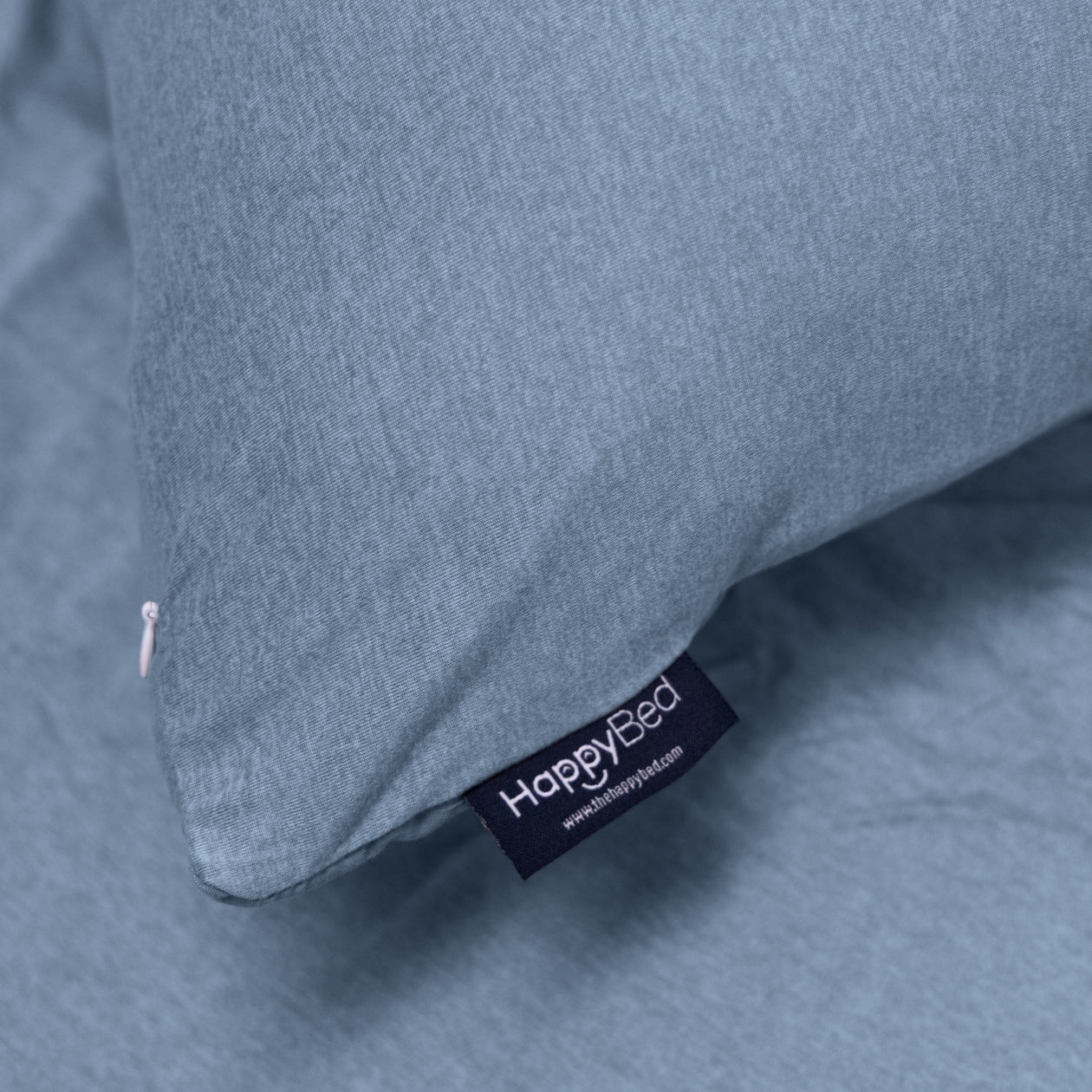 HappyBed Jersey Pillowcase | Blue | Set of 2