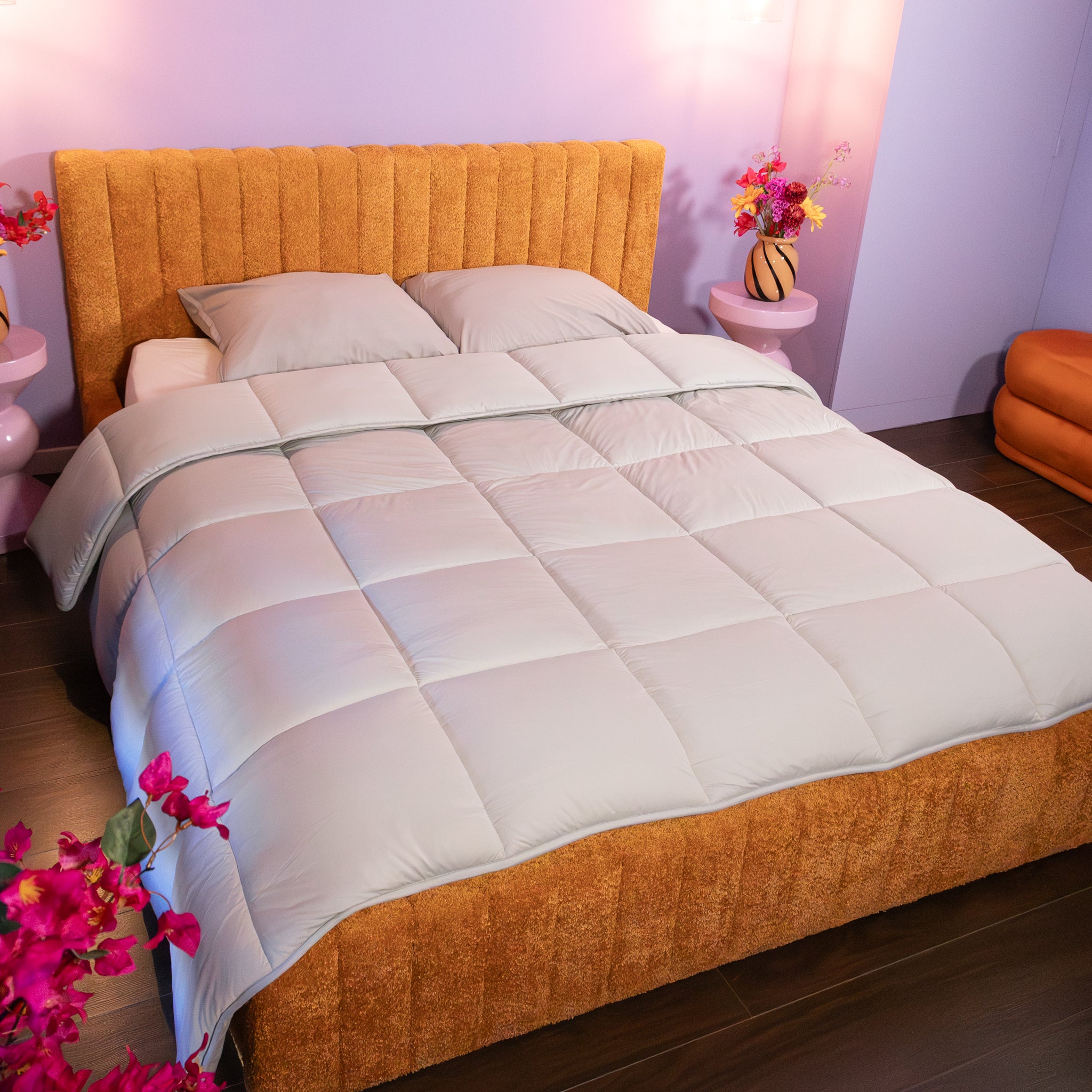 HappyBed Bettdecke | Jersey Silbergrau | Für das ganze Jahr