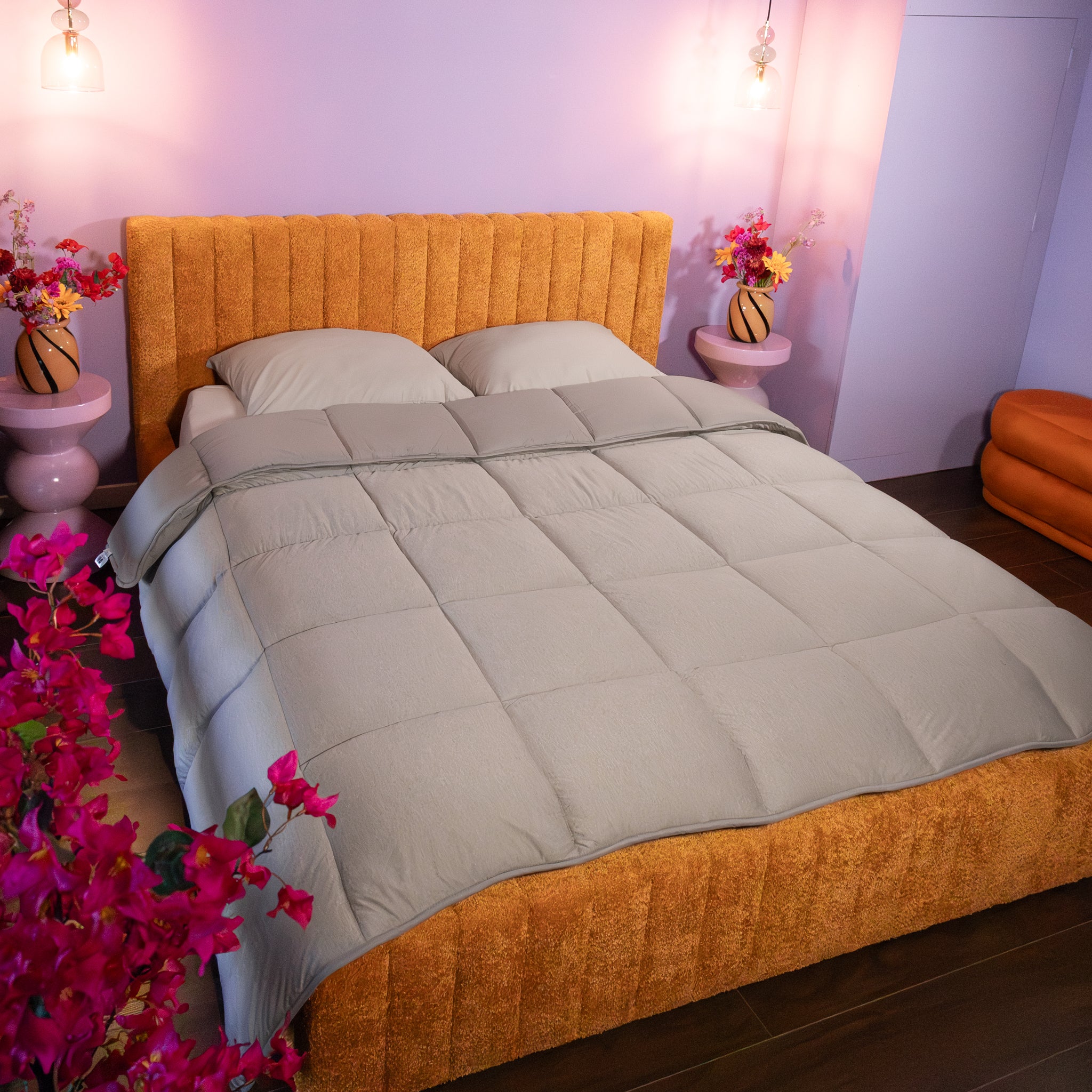 HappyBed Bettdecke | Jersey Taupe | Für das ganze Jahr