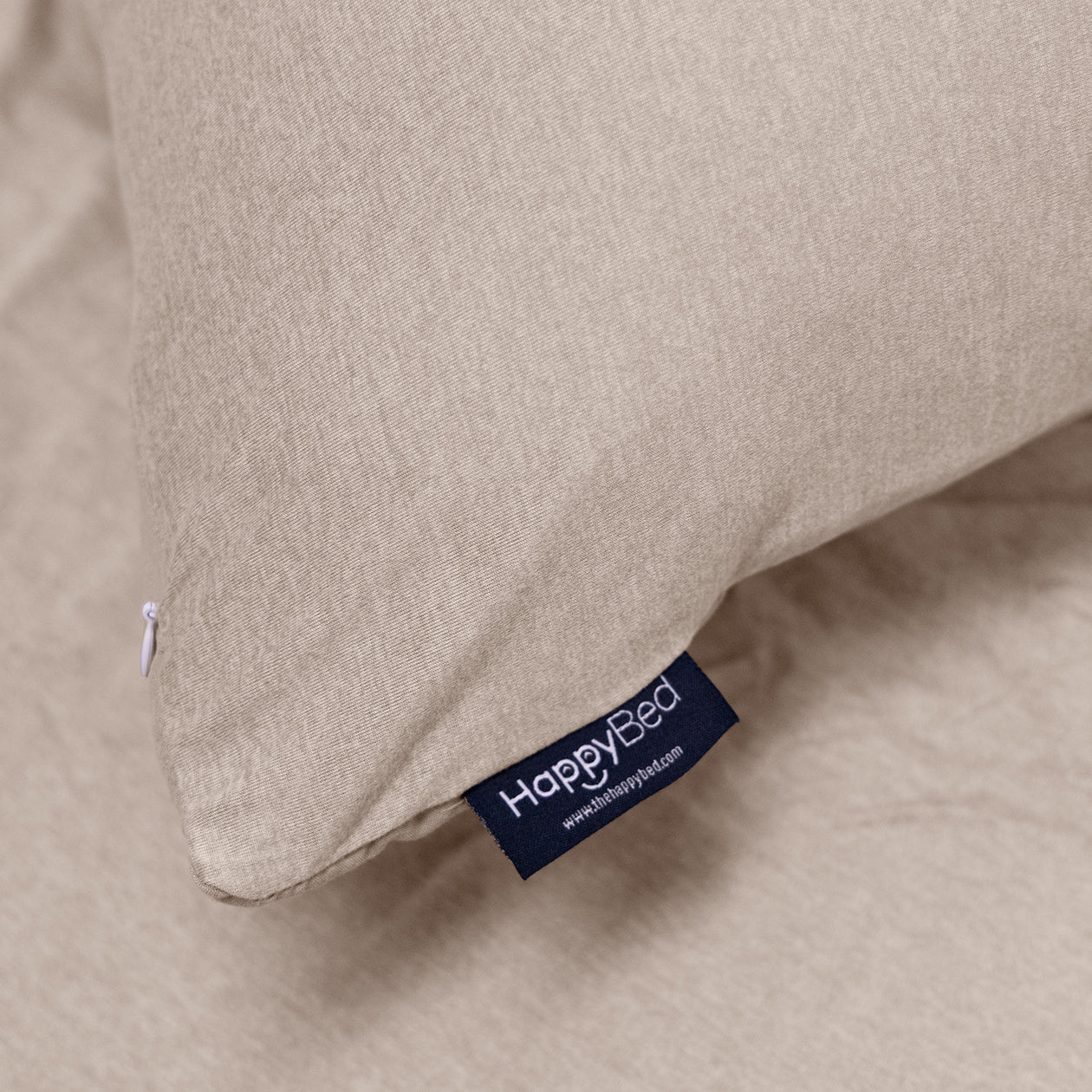 HappyBed Kussensloop Jersey | Taupe | Set van 2