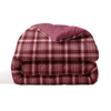 Washable All Season Duvet | Marshmallow | Tartan Burgundy
