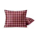 Pudebetræk|Marshmallow|Tartan bordeaux