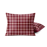 Pillowcases | Marshmallow | Tartan Burgundy