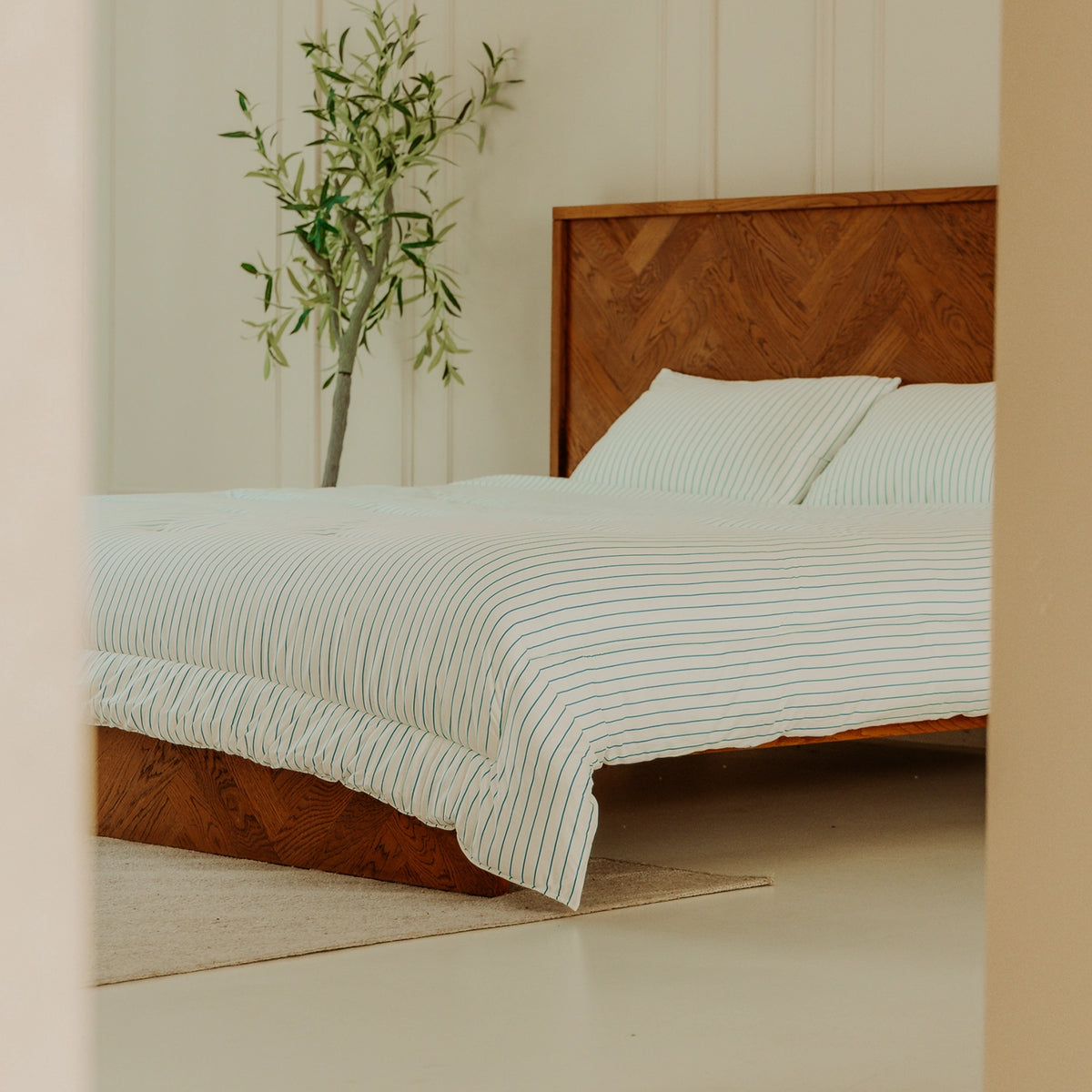 Washable All Season Duvet | Marshmallow | Coastal Stripes
