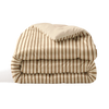 Washable All Season Duvet | Marshmallow | Mocha stripes