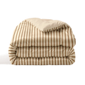Washable All Season Duvet | Marshmallow | Mocha stripes