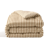 Washable All Season Duvet | Marshmallow | Mocha stripes