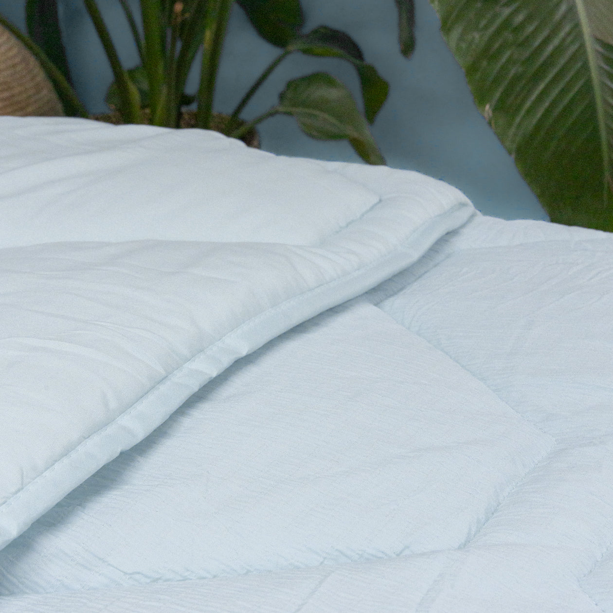 (BF) HappyBed Muslin - Light Blue - Duvet for all seasons 240x220cm