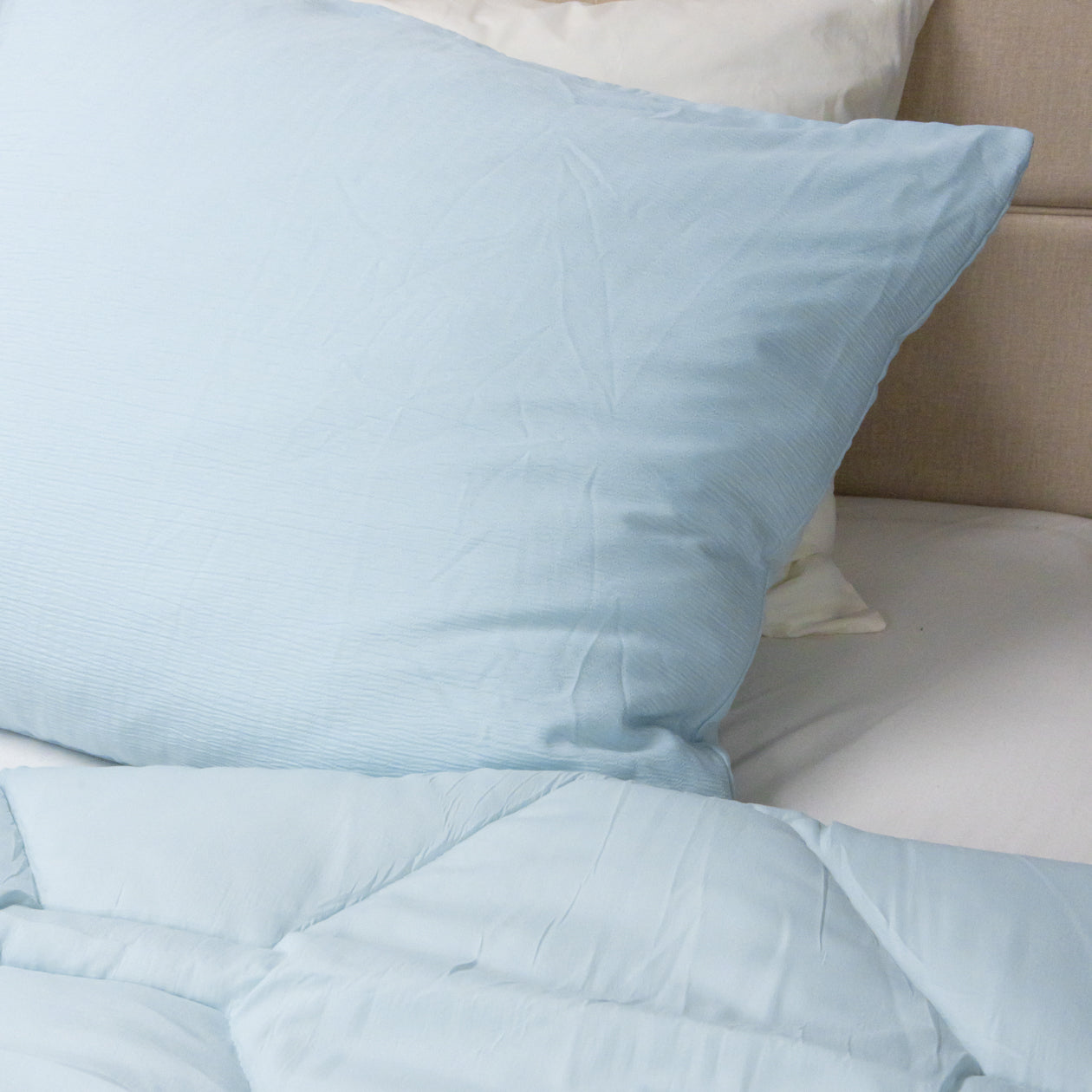 HappyBed Muslin pillowcase set of 2 pieces - Light Blue
