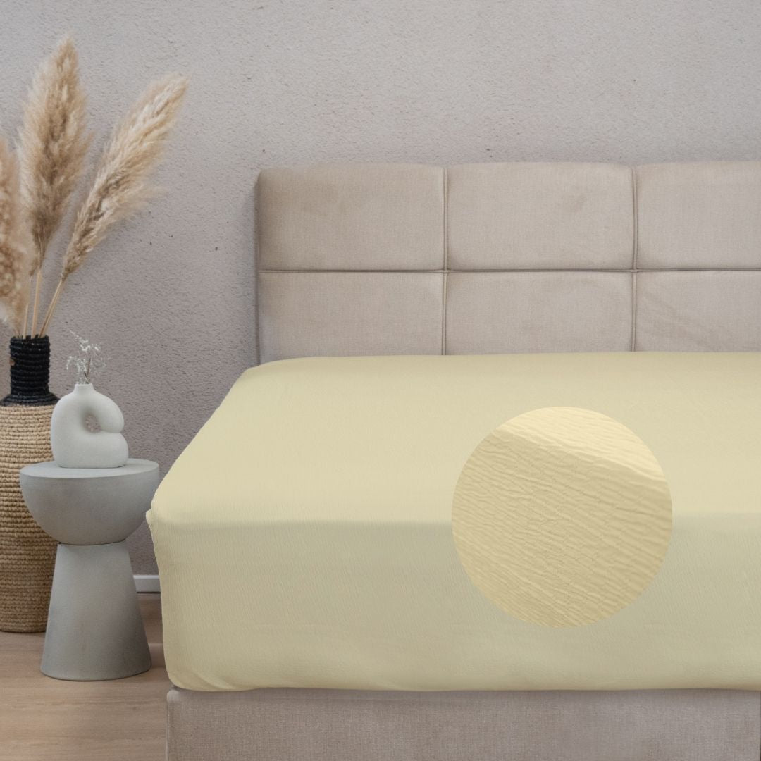 HappyBed Mousseline hoeslaken - Off white - SKU: 8717752110018