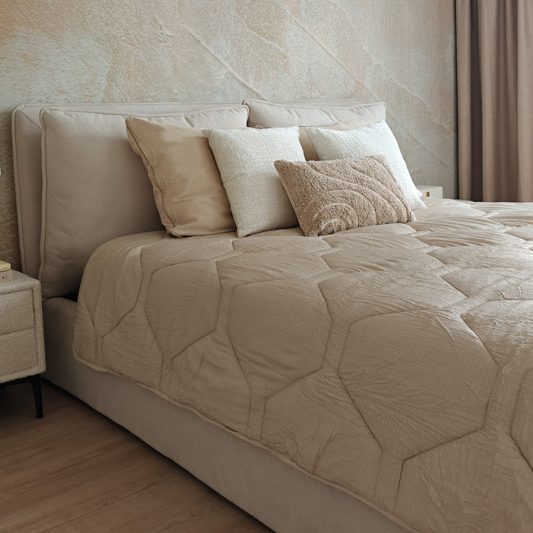HappyBed Mousseline Sand - Duvet for the whole year