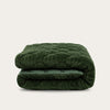 HappyBed Bettdecke | Plüsch Dunkelgrün | Für das ganze Jahr | Teddy