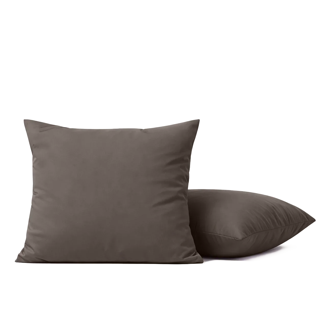 Set van 2 HappyBed Premium Percal kussenslopen in anthracite met zachte katoenen stof en hotelsluiting