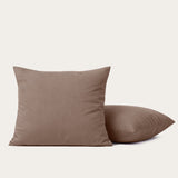 HappyBed Premium Dune kussensloop set van 2 in zandkleurig percal katoen met hotelsluiting voor luxe en comfortabel slapen