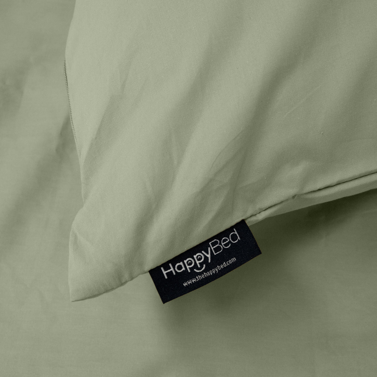 HappyBed Premium Kussensloop | Sage Green | Set van 2 | Percal Katoen